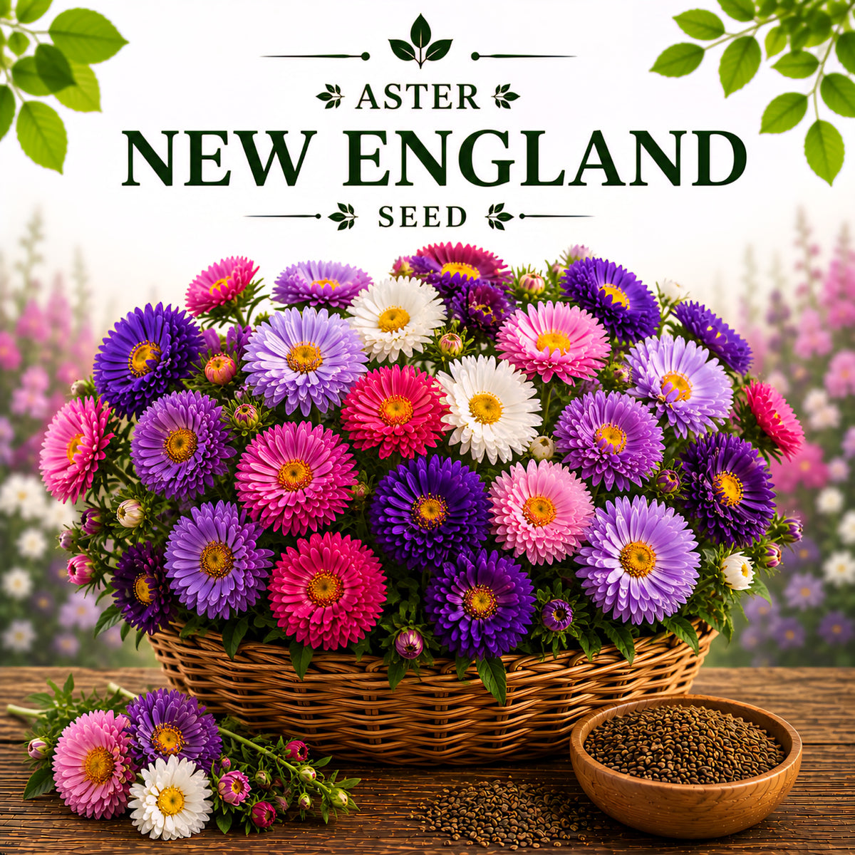 Aster New England 20+ Seeds