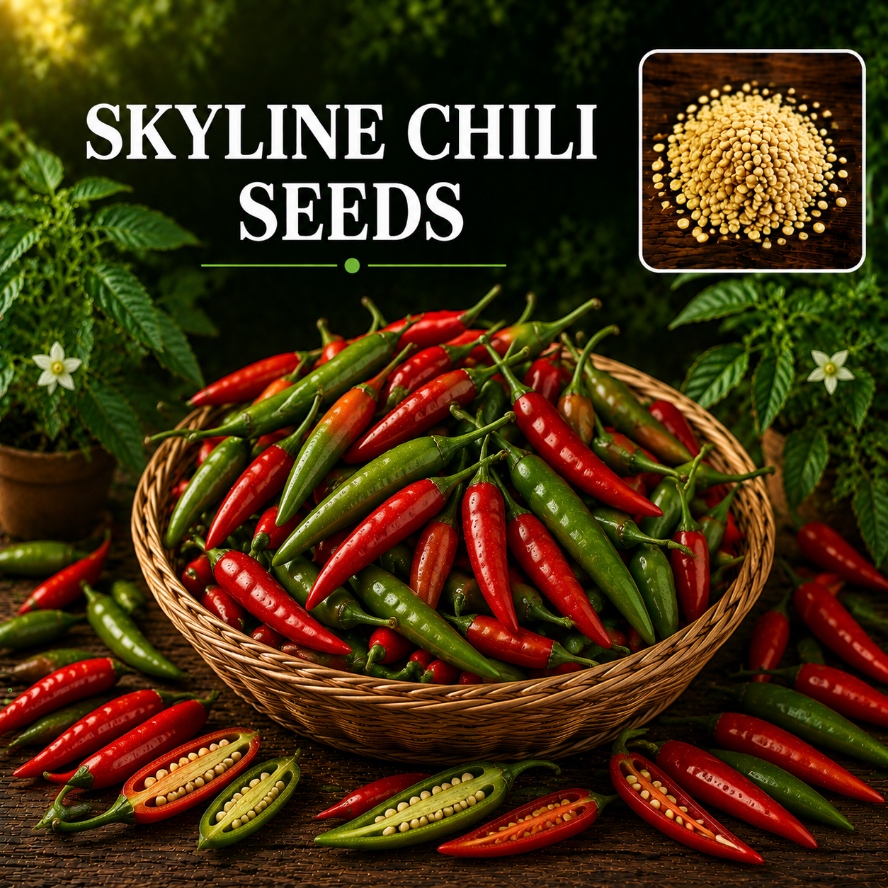 F1 Hybrid Skyline Chili (سکائی لائن مرچ) 15 Seeds