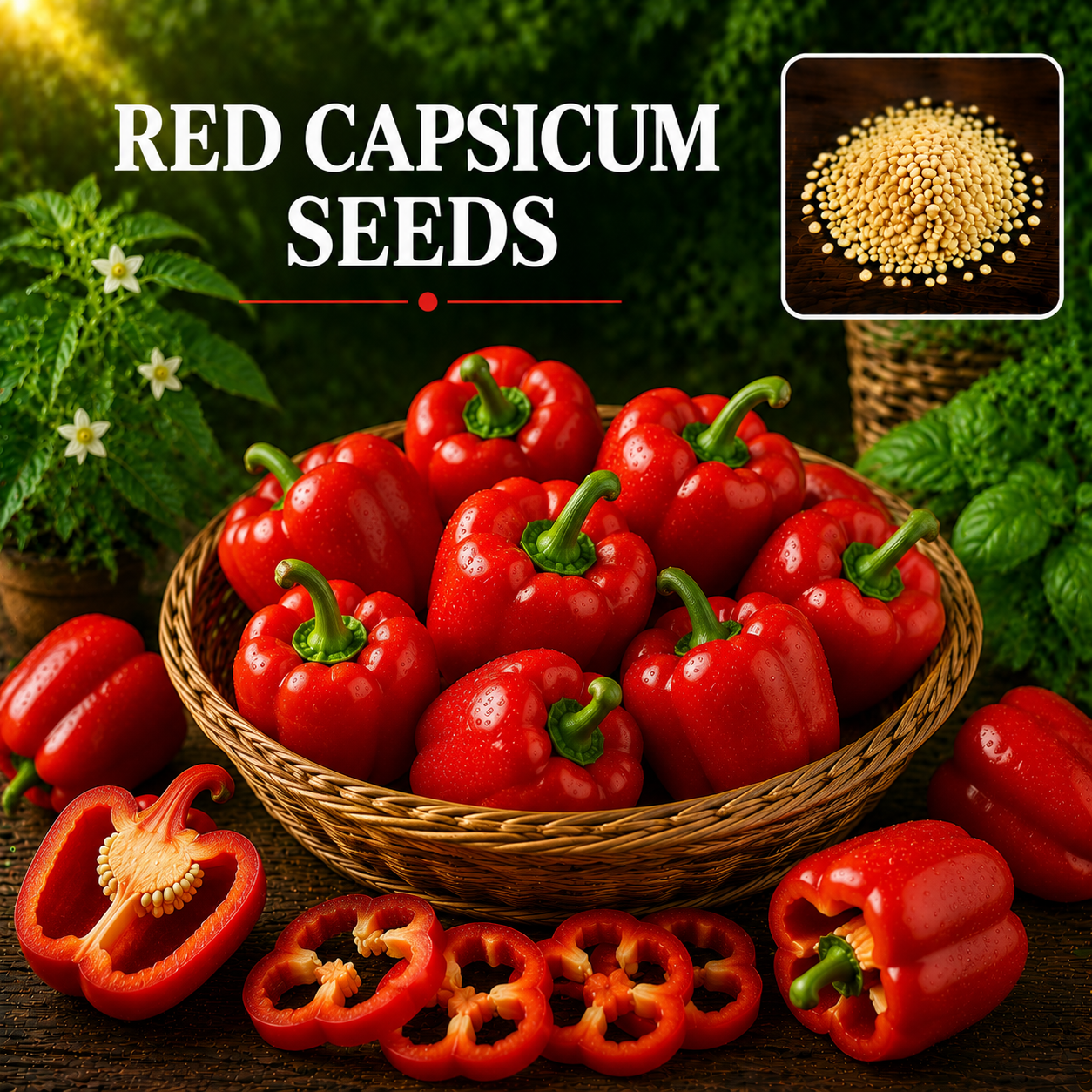 Red Capsicum (لال شملہ) 10 Seeds