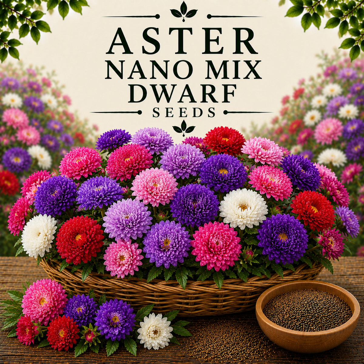 Aster nano mix dwarf  20+ Seeds