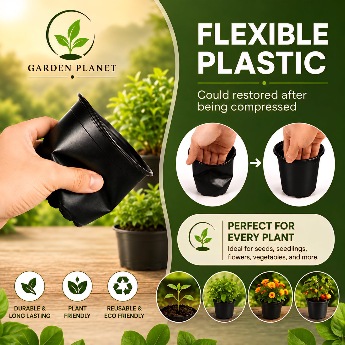 Black Plastic Pots (4 Inches)