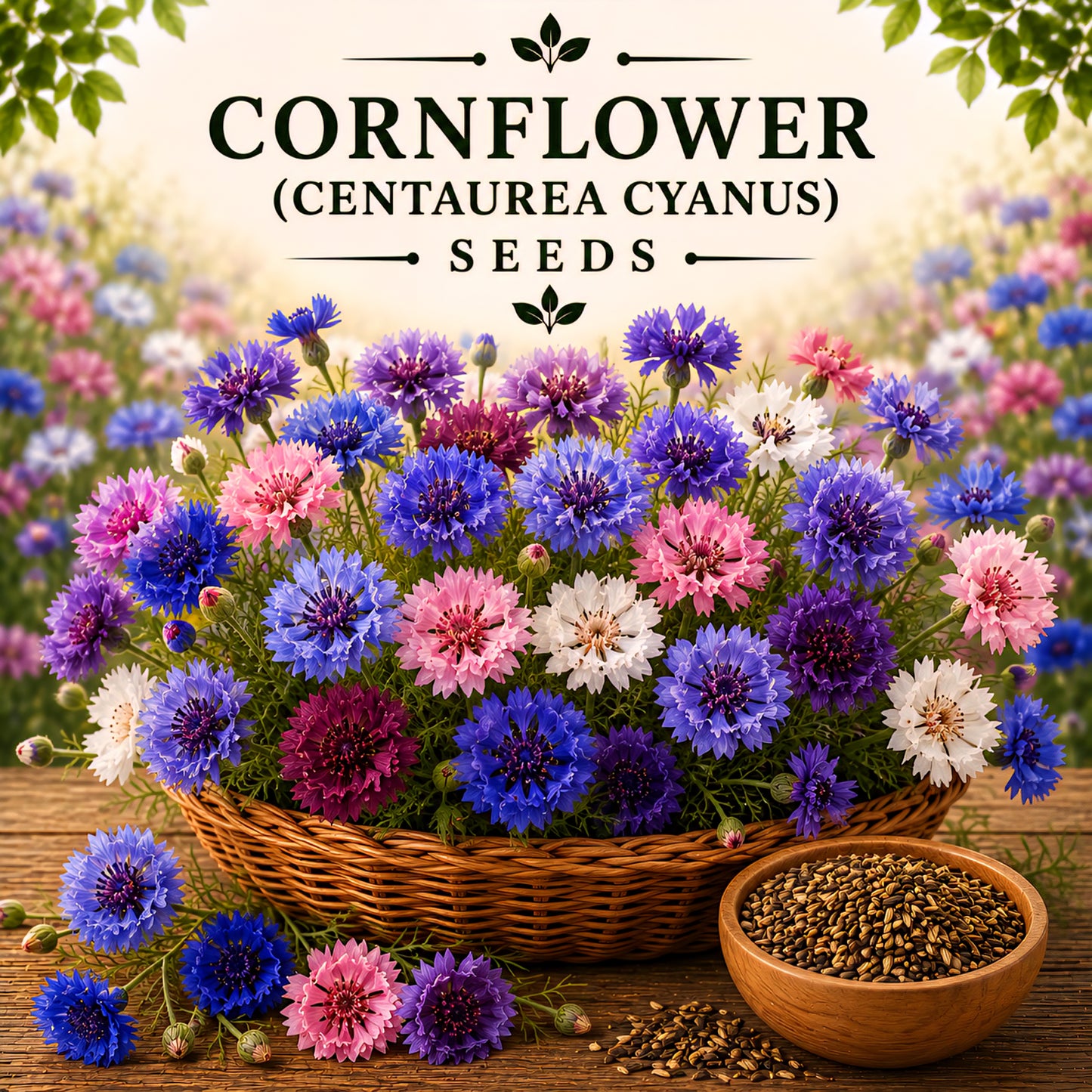 Cornflower (cantaurea cyanus)  20+ Seeds