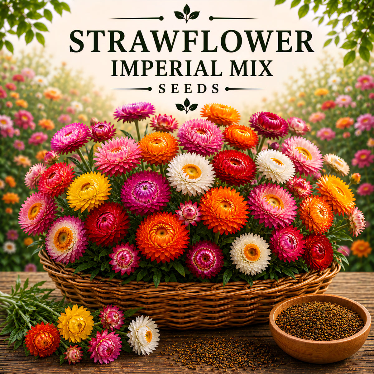 Strawflower imperial Mix  20+ Seeds