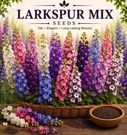 Larkspur Mix 25+ Seeds